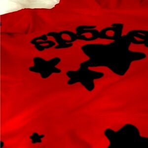 Sp5der Beluga Hoodie 'red /black
size large